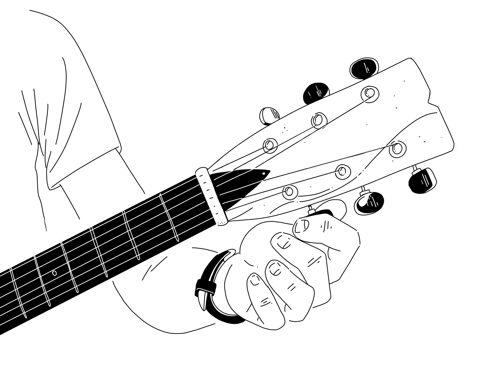 Illustration of guitar tuning