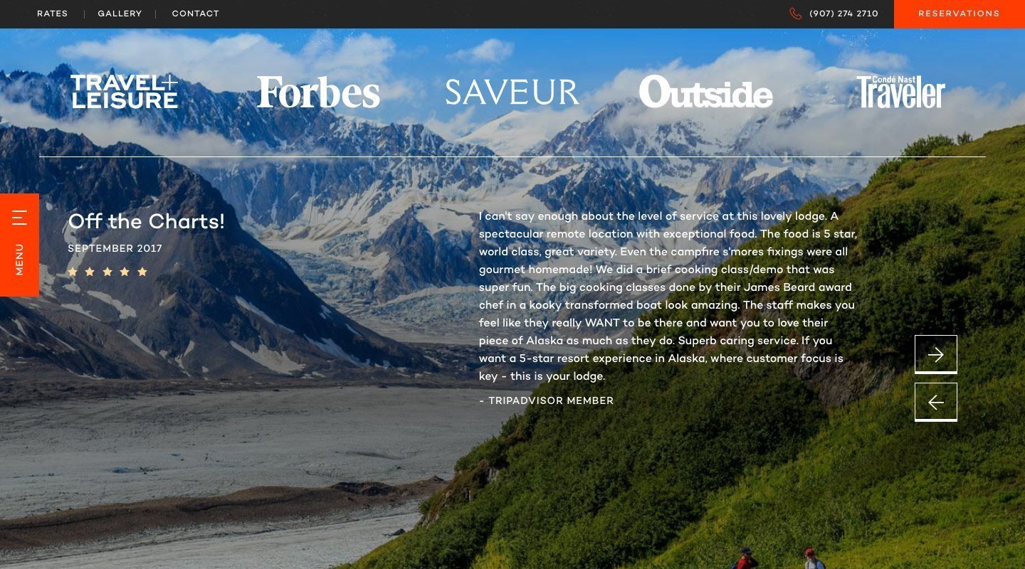 Within The Wild's website testimonial page