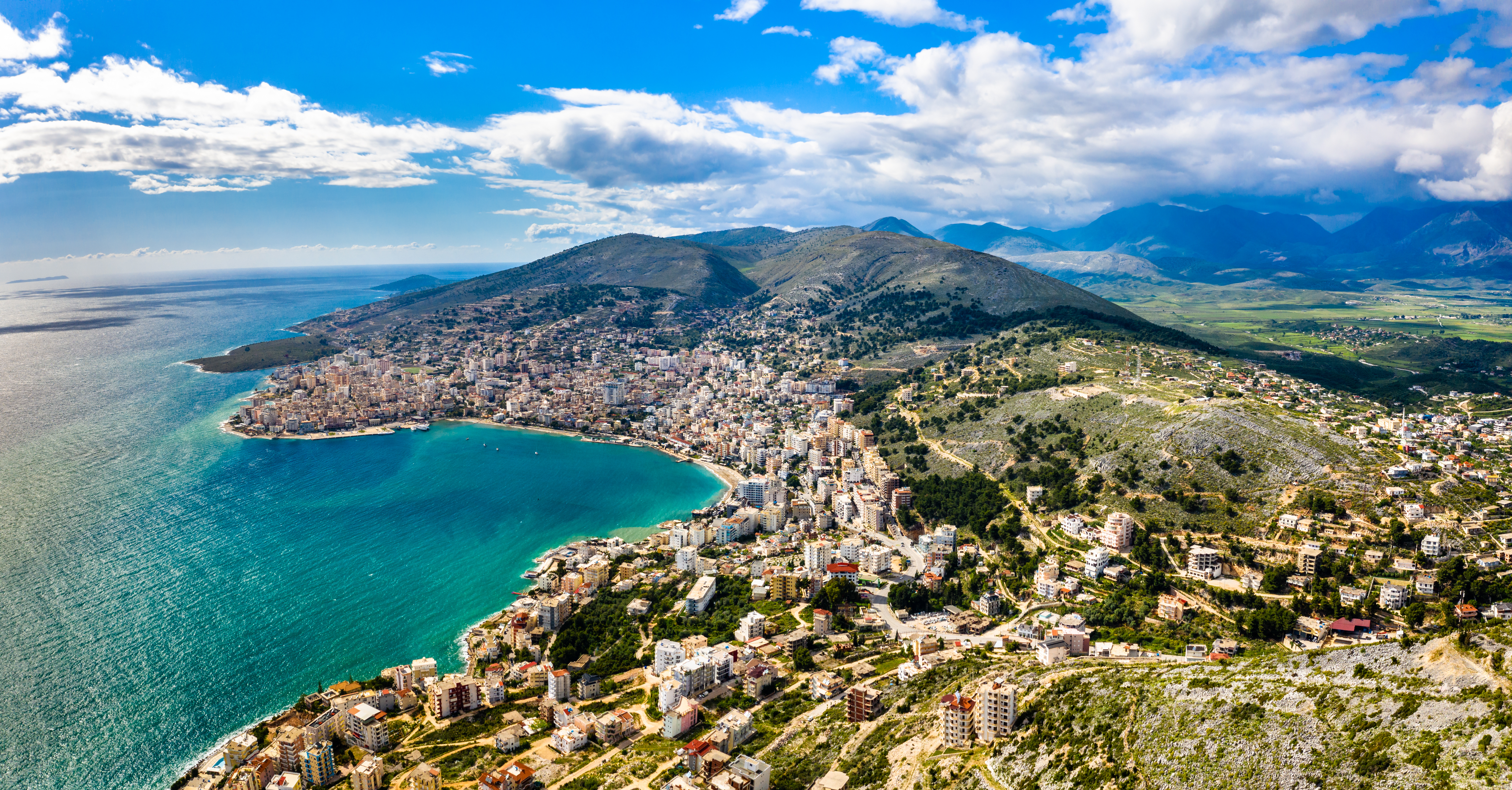 A bird's eye view of the Albania Riviera.